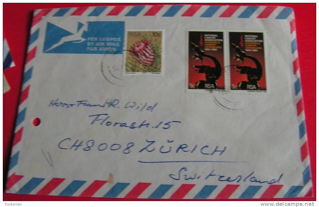 ==RSA 1981 AIR MAIL  BRIEF NACH ZURICH - Lettres & Documents