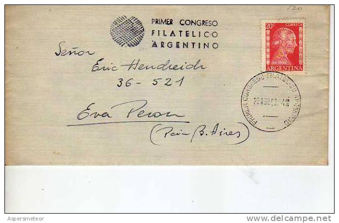 EVA PERON  PERONISMO PERONISME JUSTICIALISMO  FDC  ARGENTINA  OHL - Autres & Non Classés