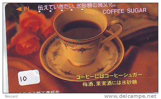 Télécarte Japon - SUCRE & CAFE - SUGAR & COFFEE Japan Phonecard (10) ZUCKER & KAFFEE Telefonkarte - Alimentation