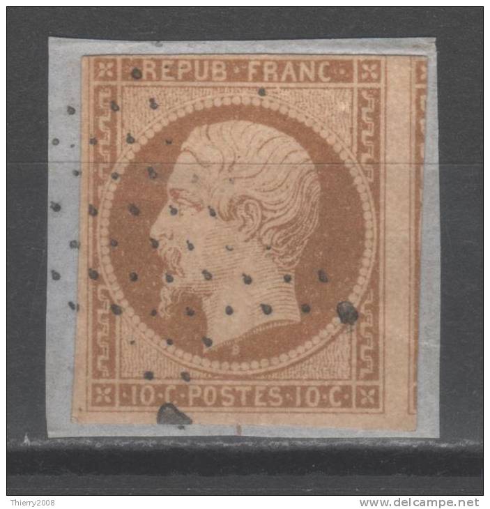 Louis-Napoléon  N° 9  Avec Oblitèration Etoile Avec Voisin Sur Fragment, Signé Calves  TB - 1852 Luis-Napoléon