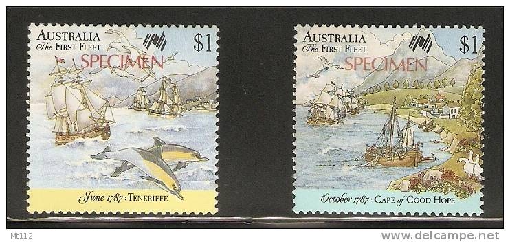 AUSTRALIA ~ 1988  Dolphins 2V  (SPECIMEN) - Dolphins