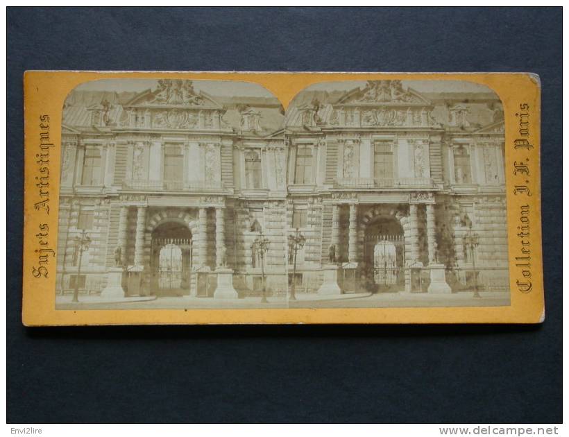 Ref 1793 Lot De 9 Vues Stéréoscopiques Paris Et Monuments (Cirque, Louvre...) Et Bassin Du Doub. - Stereoscopic