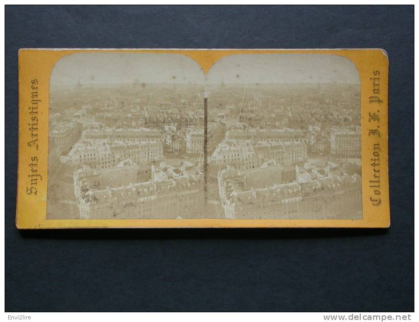 Ref 1793 Lot De 9 Vues Stéréoscopiques Paris Et Monuments (Cirque, Louvre...) Et Bassin Du Doub. - Photos Stéréoscopiques