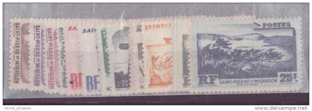 Saint-Pierre-et-Miquelon  N°325  à 343**, Neuf Sans Charniere - Unused Stamps
