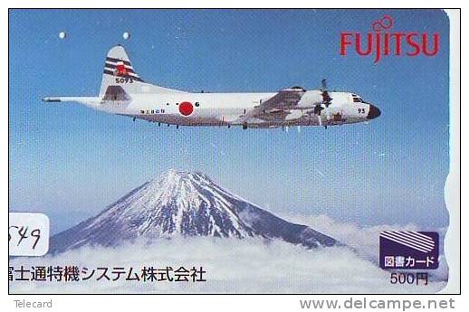 Télécarte Japon * AVION (1549)  FUJITSU * AIRLINES * AIRPORT * AIRPLANE *  PHONECARD * JAPAN * FLUGZEUG * VLIEGTUIG - Flugzeuge