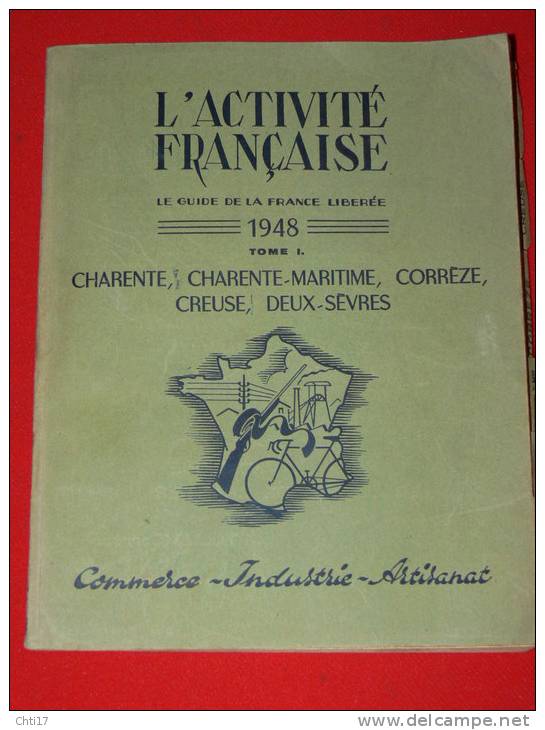 GUERET AUBUSSON BOUSSAC SOUTERRAINE AUZANCES CROCQ COURTINE   / EXTRAIT ANNUAIRE 1948 / COMMERCES ARTISANTS ET INDUSTRIE - Annuaires Téléphoniques