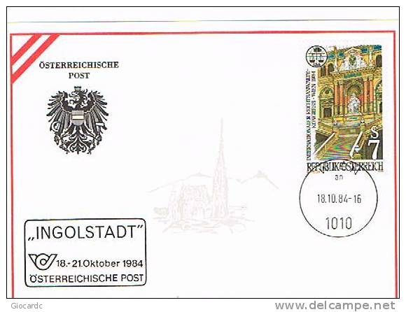 AUSTRIA - STORIA POSTALE -  1984 INGOLSTADT CON ANNULLO  WIEN 18.10.84 -   RIF. 404 - Storia Postale