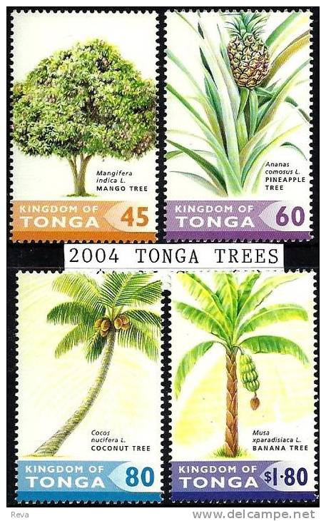 TONGA PALM TREES SET OF 4 ISSUED 2004 MINT  SG?  READ DESCRIPTION !! - Tonga (1970-...)