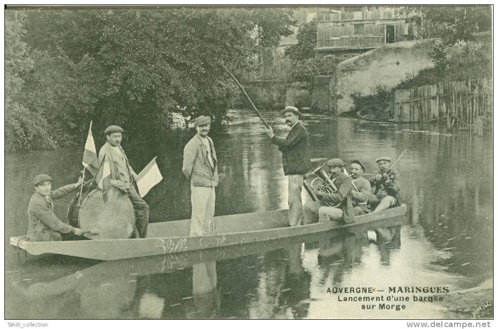 MARINGUES - Lancement D'une Barque Sur Morge - Maringues