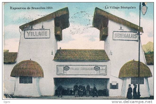 Exposition Universelle De Bruxelles 1910  Le Village Senégalais - Universal Exhibitions