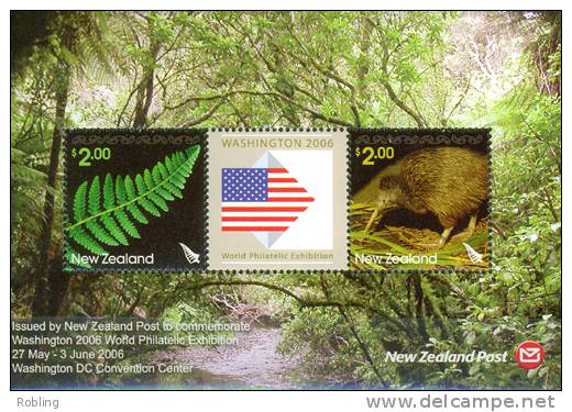 New Zealand 2006, Birds, Michel Bl199, MNH 17682 - Kiwi