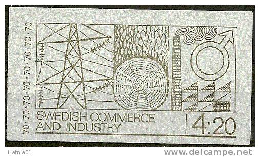 Czeslaw Slania. Sweden 1970.  Swedish Commerce And Industry. Booklet. Michel  MH 26 II. MNH. - 1951-80