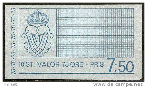 Czeslaw Slania. Sweden 1972. King Gustaf VI Adolf.. Booklet.  Michel  MH 779 D  MNH.  Signed. - 1951-80