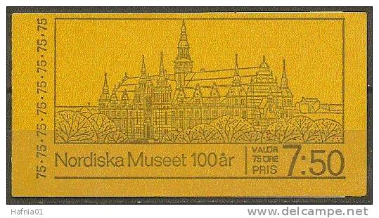 Czeslaw Slania. Sweden 1973. 100 Anniv Nordic Museum. Booklet.  Michel  MH 41  MNH.  Signed. - 1951-80