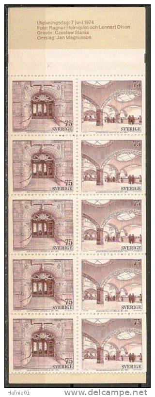 Czeslaw Slania. Sweden 1974. 100 Anniv World Post Union.(UPU)  Booklet. Michel MH 47  MNH. - 1951-80