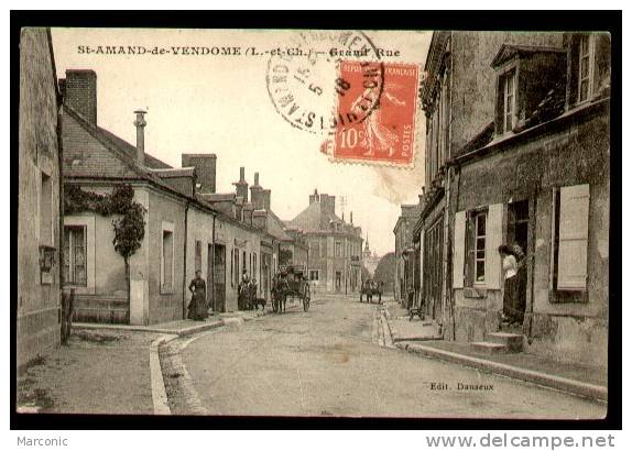 41 - SAINT AMAND De VENDOME - Grand Rue - Carrioles - Rue Animée - Saint Amand Longpre