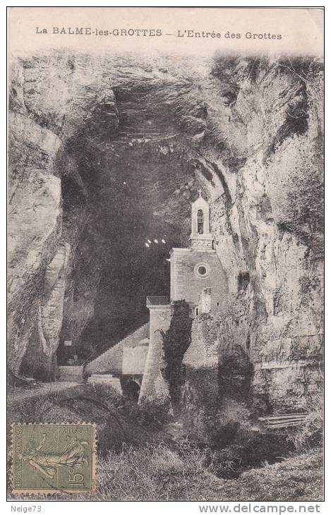 Carte Postale Ancienne De L´Isère - La Balme Les Grottes - L'entrée Des Grottes - La Balme-les-Grottes