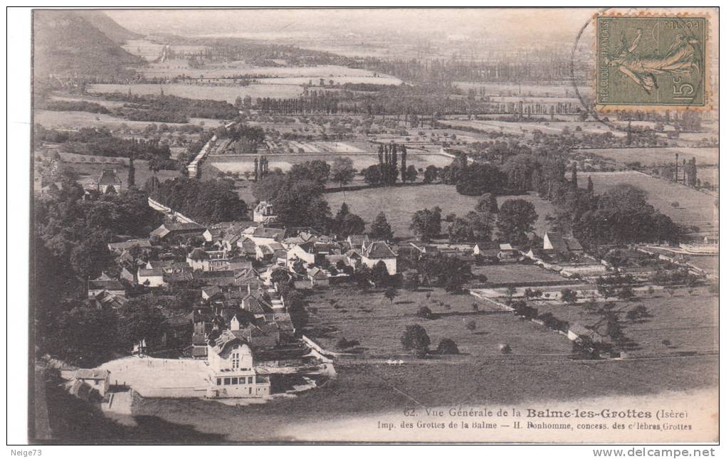 Carte Postale Ancienne De L´Isère -vue Générale De La Balme Les Grottes - La Balme-les-Grottes