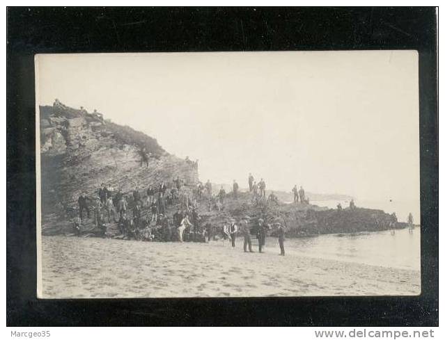 56 Belle Ile En Mer Carte Photo Garçons D'une école Sur Les Rochers 3e Trimestre 1928 - Belle Ile En Mer