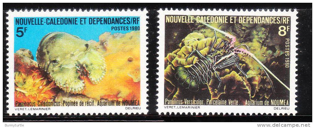 New Caledonia 1980 Noumea Aquarium Underwater Coral MNH - Unused Stamps