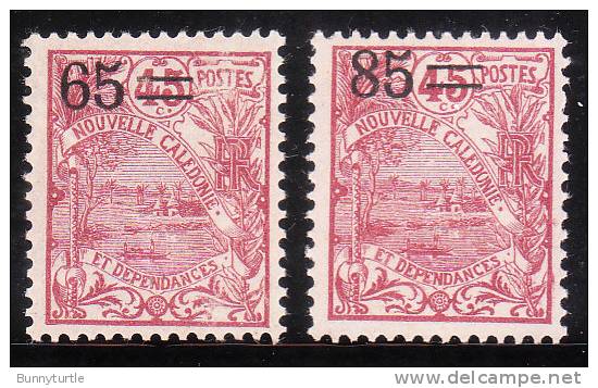 New Caledonia 1924-27 Stamps & Types Surcherged Bars Overprint Mint - Unused Stamps