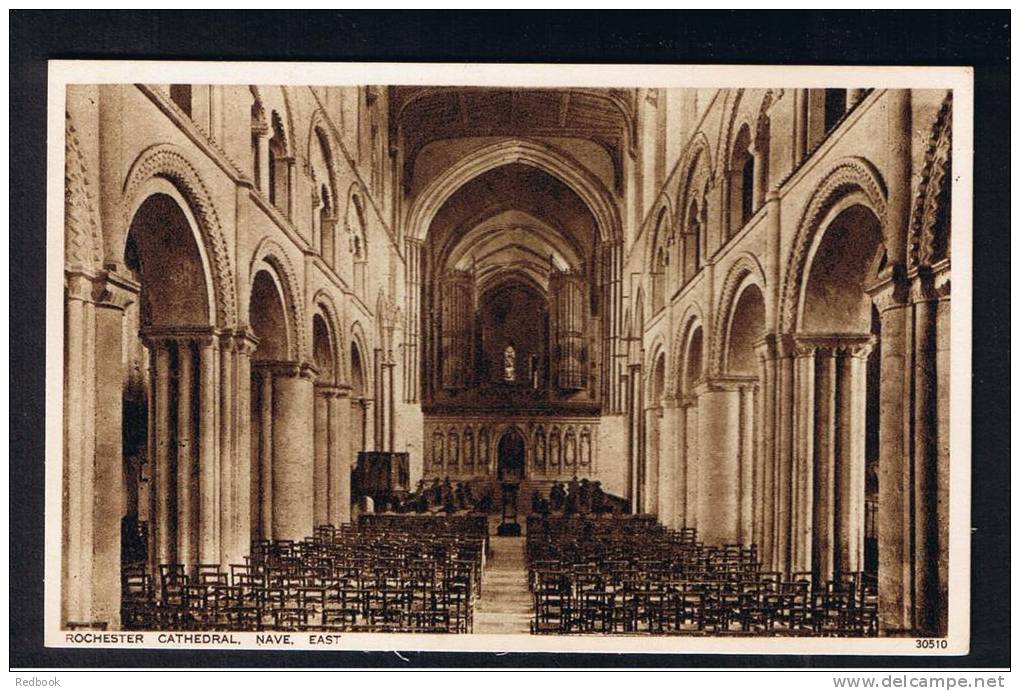 RB 864 - Early Postcard - Interior Of Rochester Cathedral Kent - Rochester