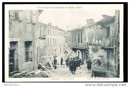 81 LAVAUR /        Grandes Inondations 1930 - Rue Du Port       / - Lavaur