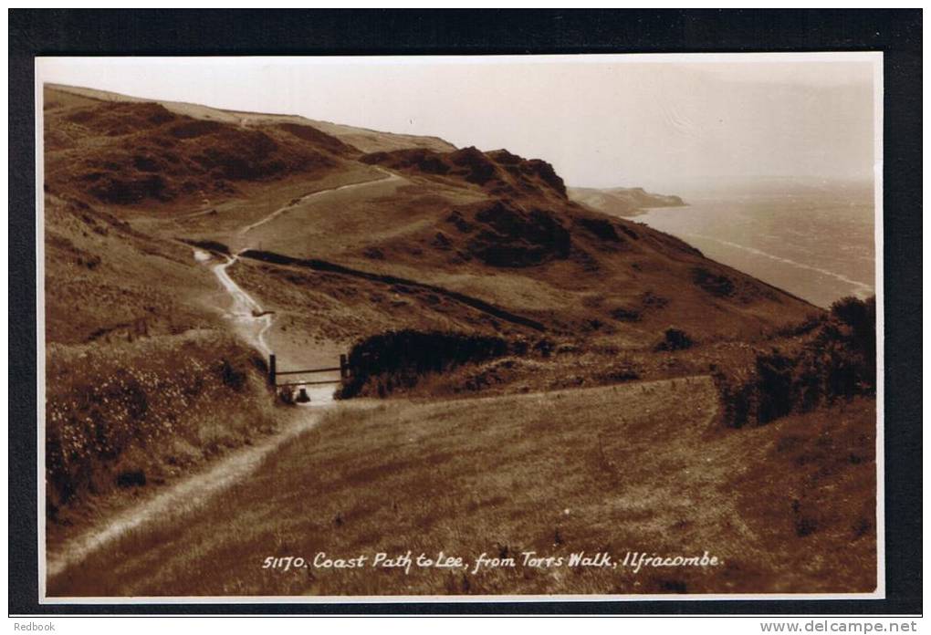 RB 864 - Real Photo Postcard - Coast Path To Lee From Torrs Walk Ilfracombe Devon - Ilfracombe