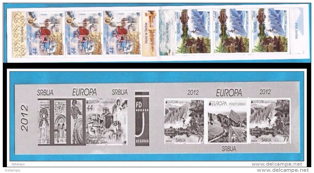 2012  EUROPA SERBIA SRBIJA SERBIEN BOOKLET 3 SETS RESOLUTION NOT ACCEPTED. - 2012