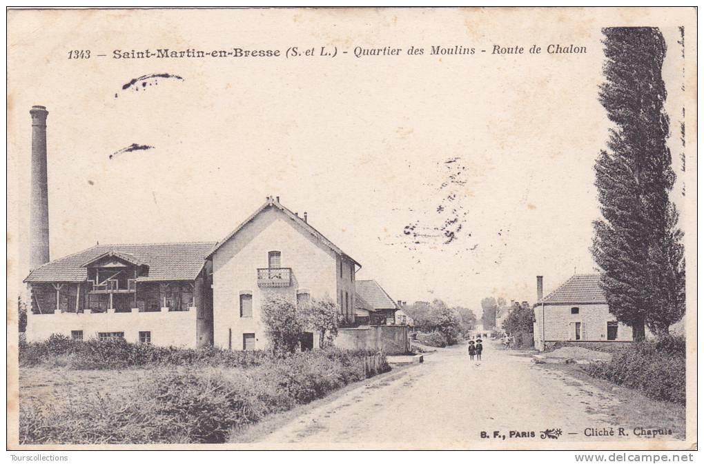 CPA 71 @ SAINT MARTIN EN BRESSE @  Quartier Des Moulins - Route De Châlon @ Usine - Autres & Non Classés