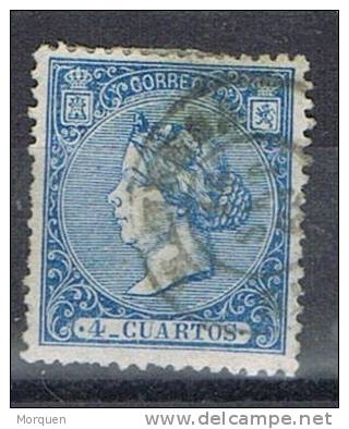 Sello 4 Cuartos Isabel II 1866, Fechador MANRESA (Barcelona), Num 81 º - Used Stamps