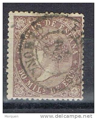 Sello 50 Milesimas Isabel II 1868, Fechador FIGUERAS (gerona), Num 98 º - Used Stamps