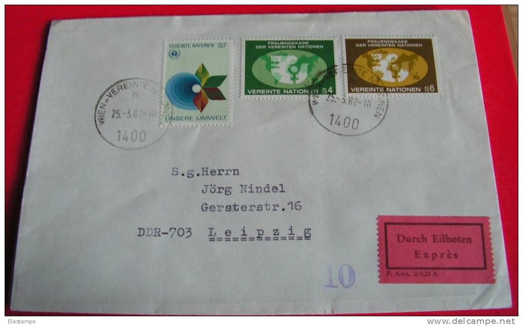 UNO WIEN  1982 E-BRIFE - Lettres & Documents