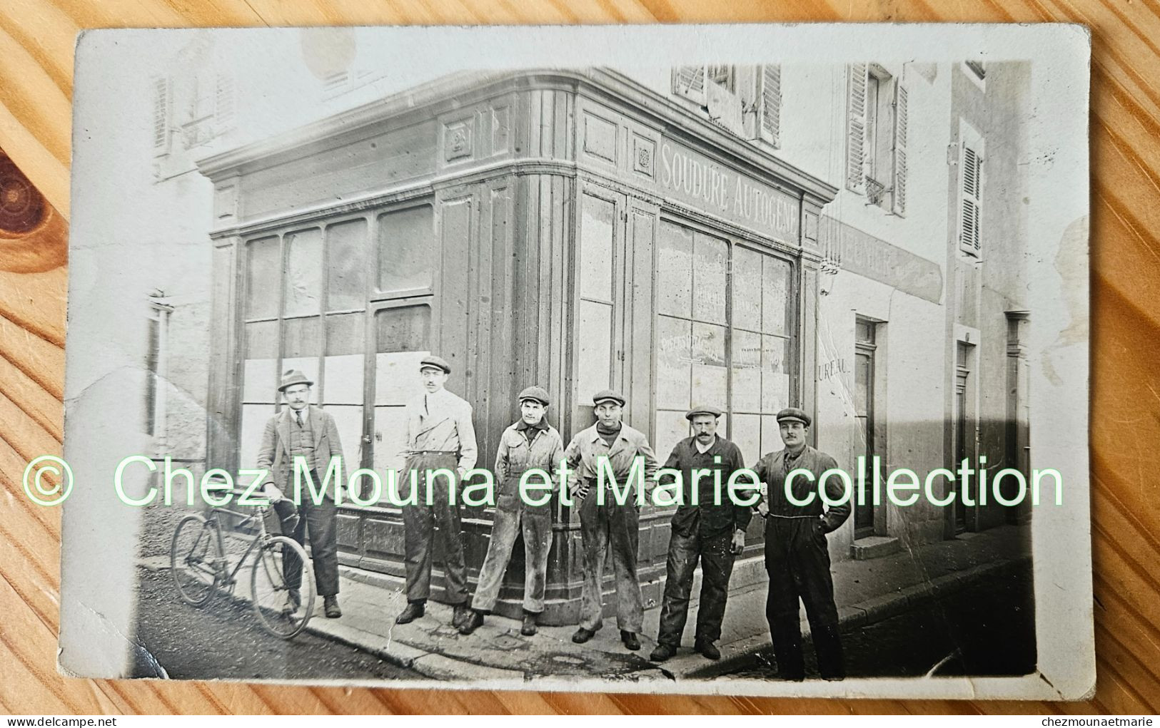 ALBERT (80) ? CARTE PHOTO MAGASIN SOUDEUR SOUDURE AUTOGENE MEUNIER MECANICIEN - Ambachten