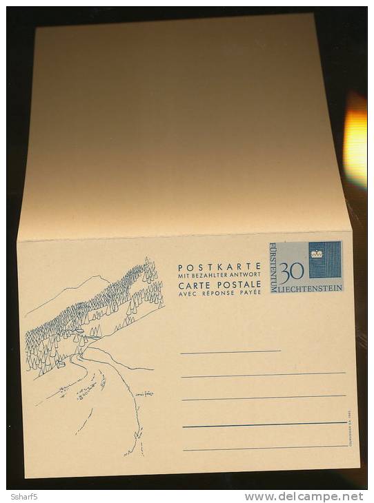 POSTKARTE Mit Bezahlter Antwort 30 + 30 Liechtenstein - Stamped Stationery