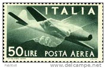 ITALIA REPUBBLICA 1945  DEMOCRATICA AEREA SERIE COMPLETA TIMBRATO - USED - OBLITERE´ - Correo Aéreo