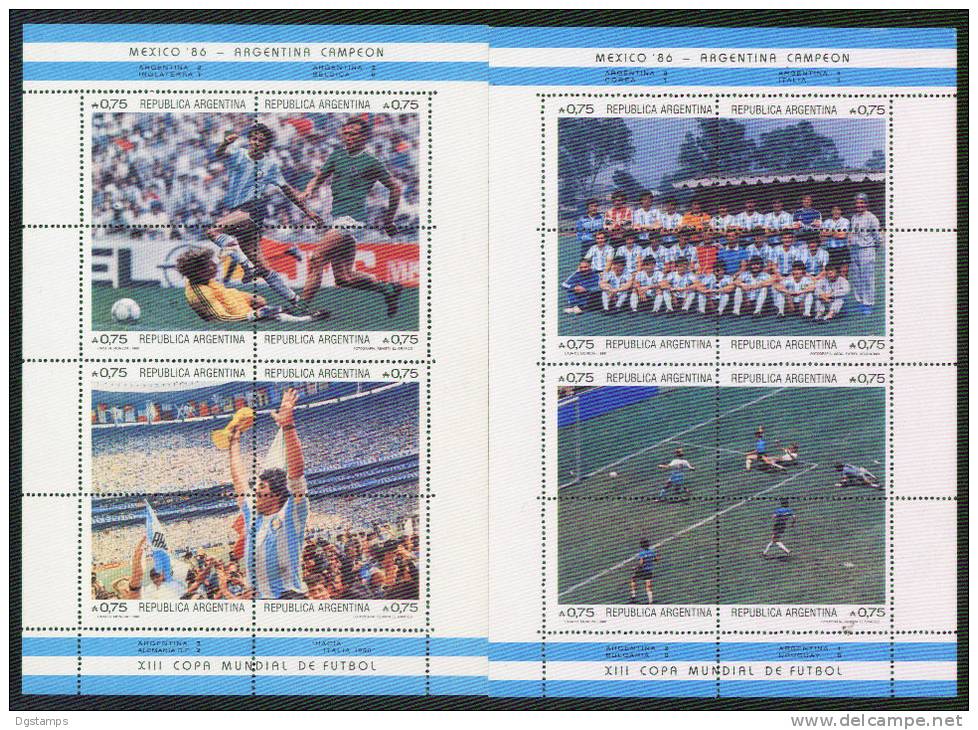 Argentina 1986 BF 33-34 ** Campeonato Mundial De Futbol Mexico ´86 - Blokken & Velletjes