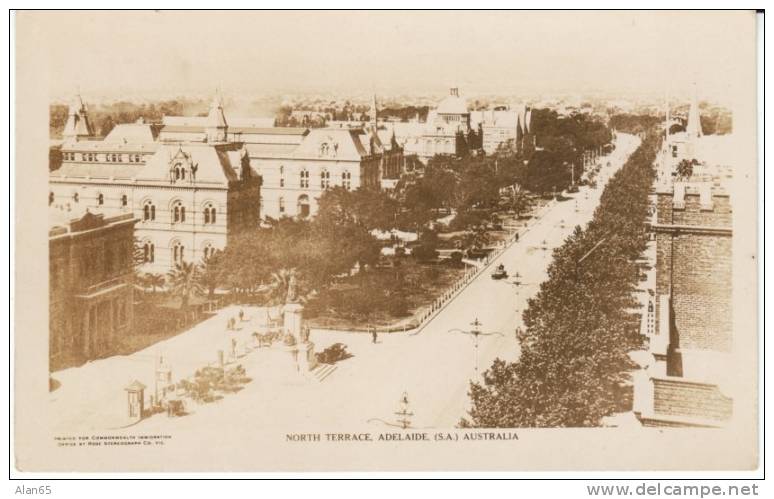 Adelaide S.A. Australia, Rose Steriograph Postcard, C1910s Vintage Real Photo Postcard - Adelaide