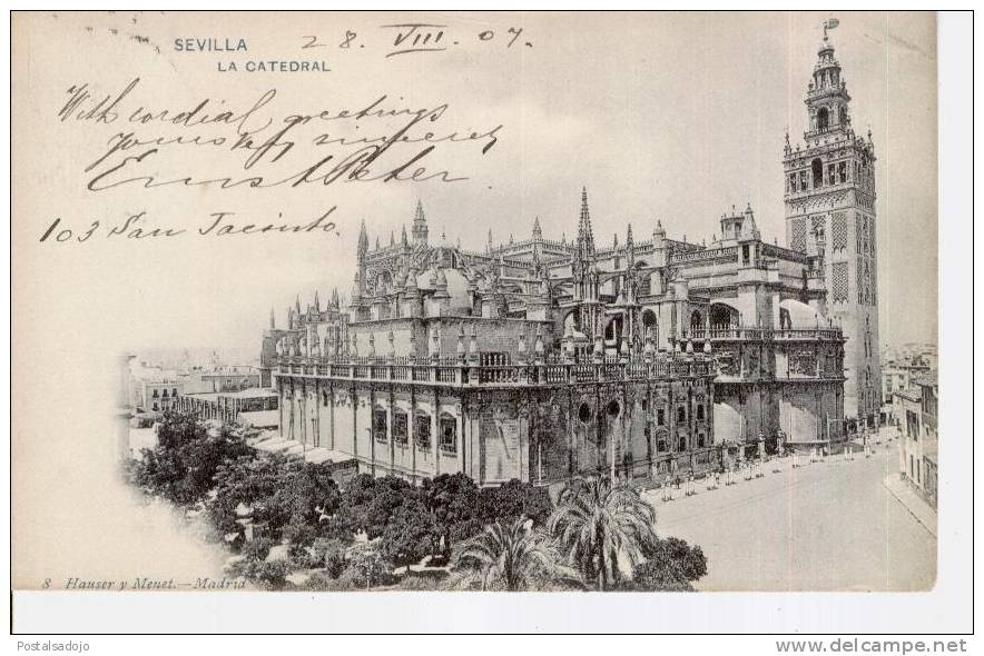 (SEV193) SEVILLA . LA CATEDRAL . +++ HAUSER Y MENET SIN DIVIDIR . 8 ++ 2 SCAN - Sevilla (Siviglia)