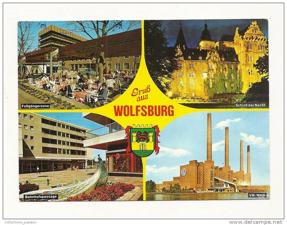 Cp, Allemagne, Wolfsburg, Multi-Vues, Voyagée - Wolfsburg