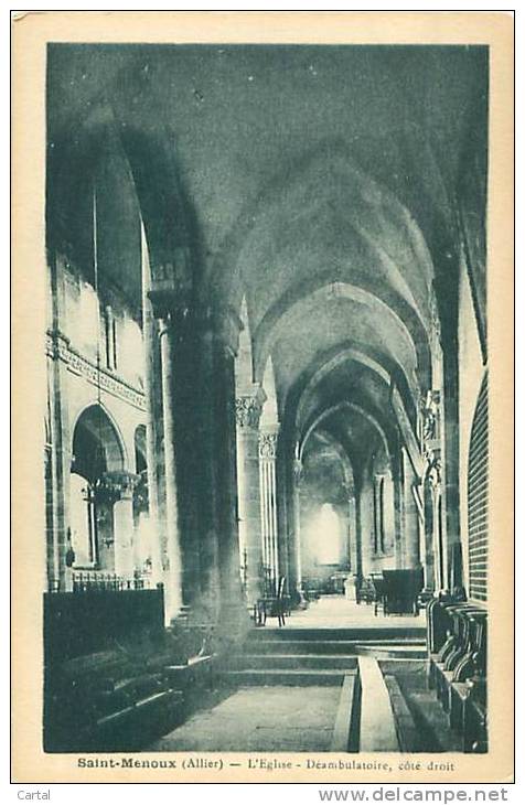 03 - SAINT-MENOUX - L'Eglise - Déambulatoire, Côté Droit (Coll. Lamarque) - Autres & Non Classés