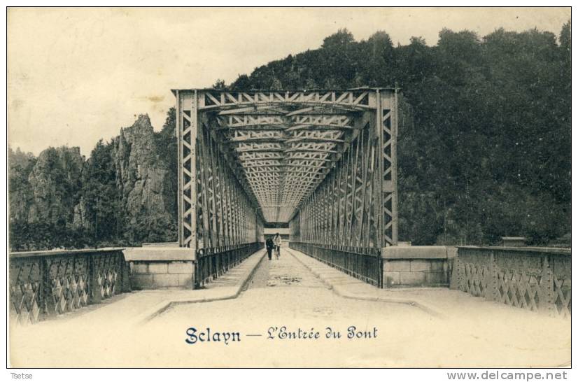 Sclayn - L´Entrée Du Pont - 1913 ( Voir Verso ) - Andenne