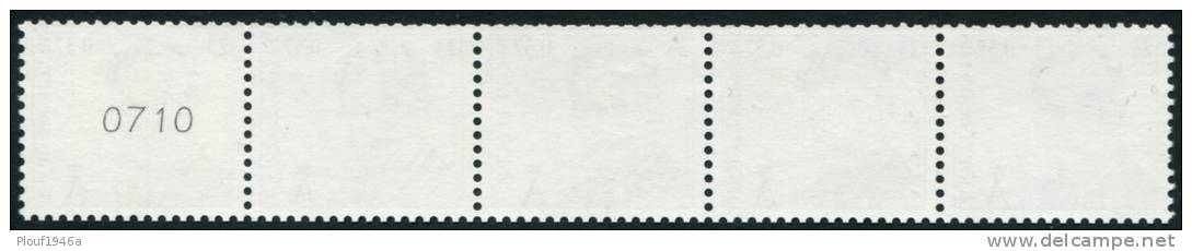 COB Rouleau N° :   102 A (**)  Bande De 5 Avec 4 Chiffres (RRR) - Coil Stamps