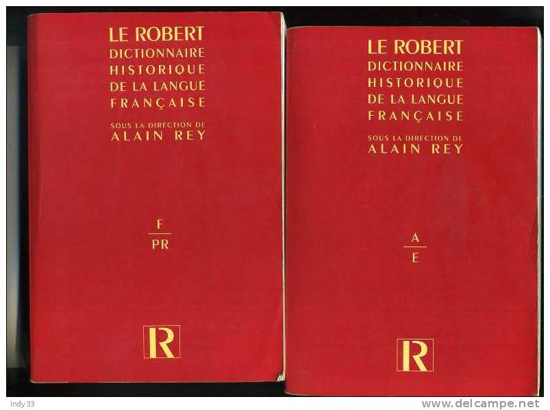 - LE ROBERT . DICTIONNAIRE HISTORIQUE DE LA LANGUE FRANCAISE . 3 VOLUMES 1998 . - Wörterbücher