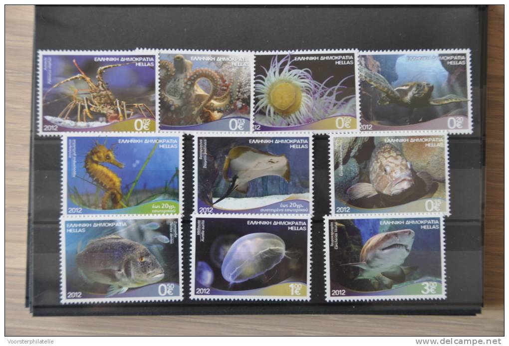 G 152 ++ GREECHE 2012 MARINE LIFE FISH POISSON SHARK  MNH ** - Nuovi