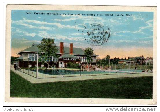 64411)cartolina Illustratoria Franklin Reservation Pavillon And Swimming Pool - Cincinnati