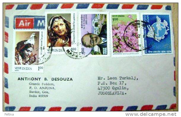 INDIA AIRMAIL LETTER TO YUGOSLAVIA - Corréo Aéreo