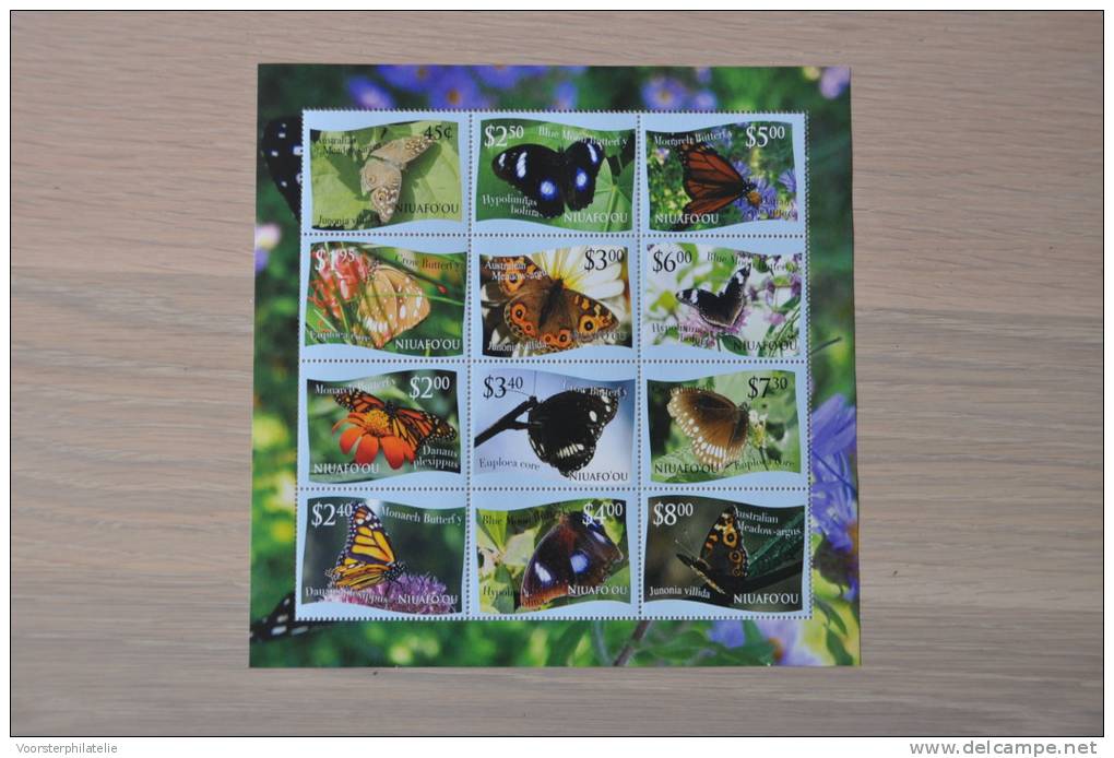 M ++ NIUAFO OU 2012 VLINDERS BUTTERFLIES PAPILLON SCHMETTERLING ++ HIGH FACE VALUE!!!!! MNH ** - Tonga (1970-...)