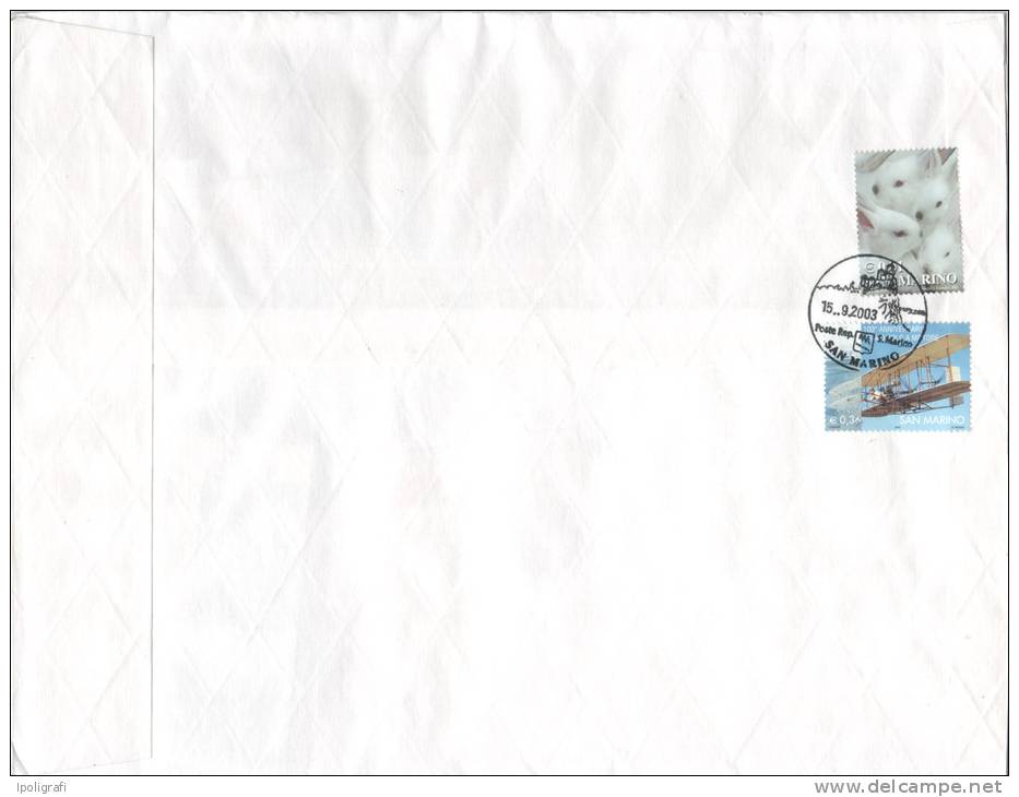 San Marino - 2003 - FDC, Rugby World Cup On Registered Letter, 15-9-2003 - Rugby