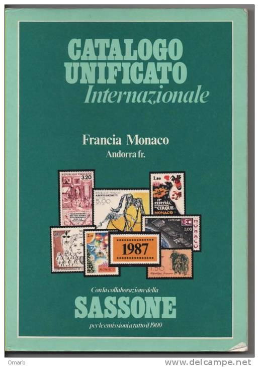 Lib041 Catalogo Unificato Internazionale Sassone Dei Francobolli Di Francia, Monaco, Andorra Francese - 1987 - Belgium